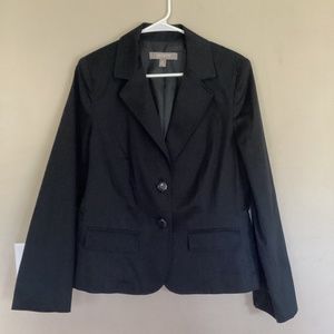 Croft & Barrow Women's Stretch Black Cotton Blend 2 Button Blazer Womens 10